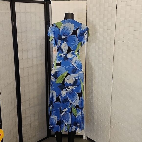 BRAND NEW HARLON & ROSE FLORAL PRINT SHORT SLEEVE DRESS - Picture 9 of 15